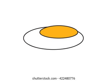 Fried Egg Icon.Vector illustration 