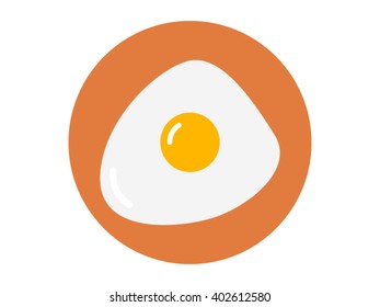 Fried Egg Illustration - Flat Icon