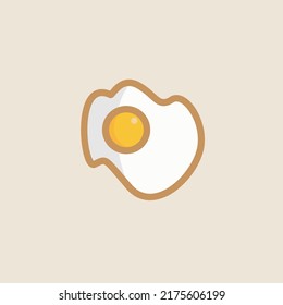 fried egg illustration vector design for children's book or other