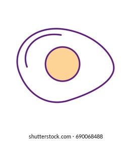 fried egg isolated icon