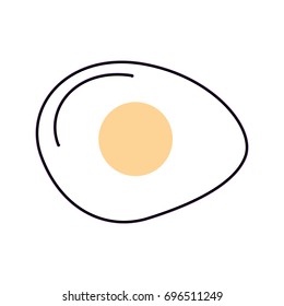 fried egg isolated icon