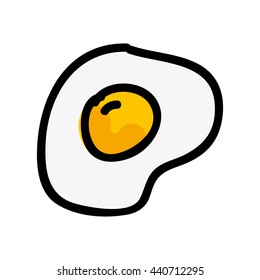 fried egg isolated icon design