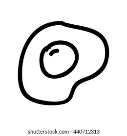 fried egg isolated icon design