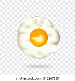 Fried egg isolated on transparent background