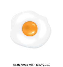 Fried egg isolated on a white background