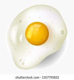 Fried egg Isolated on white background