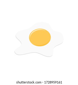 huevo frito aislado sobre fondo blanco. ilustración vectorial