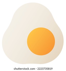 Fried egg isolated on white background, illustration, icon, element