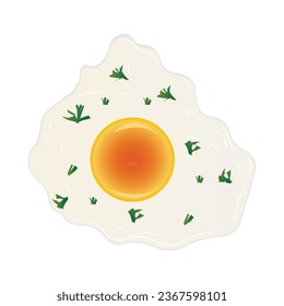 Fried Egg Isolated on White Background