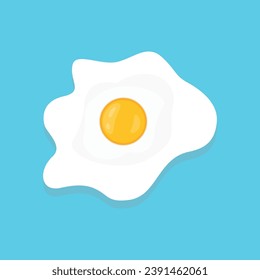 fried egg isolated vector illustration