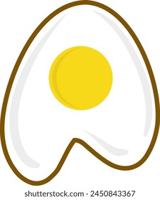 Fried Egg Letter Alphabet Vector Element