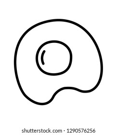 Fried egg line icon simple vector illustration  for web and mobile app 