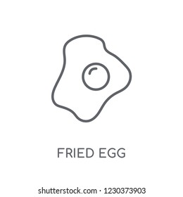 Fried egg linear icon. Modern outline Fried egg logo concept on white background from Hotel and Restaurant collection. Suitable for use on web apps, mobile apps and print media.