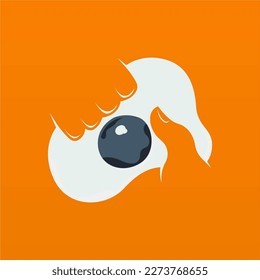 Fried egg logo design concept. Cooked egg logo template. Egg logo as food