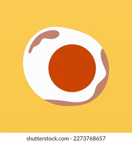 Fried egg logo design concept. Cooked egg logo template. Egg logo as food