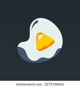 Fried egg logo design concept. Cooked egg logo template. Egg logo as food