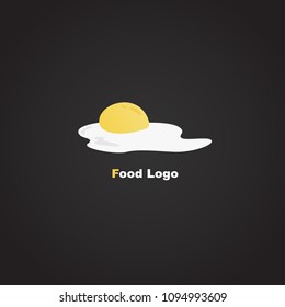 Fried egg Logo Icon Abstract Design.