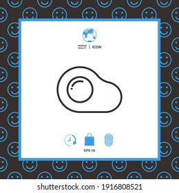 Fried egg, omelette icon. Graphic elements for your design