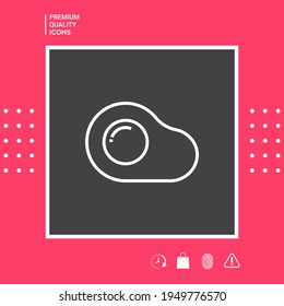 Fried egg, omelette icon. Graphic elements for your design