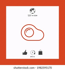 Fried egg, omelette icon. Graphic elements for your design
