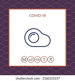 Huevo frito, icono de tortilla. Elementos gráficos para su diseño