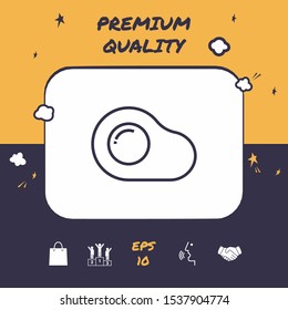 Fried egg, omelette line icon, elements for your design