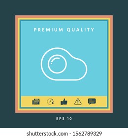 Fried egg, omelette line icon, elements for your design