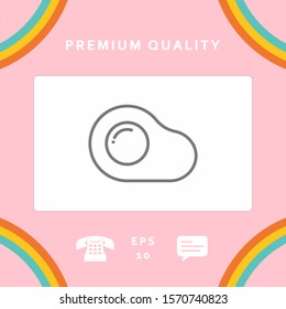 Fried egg, omelette line icon, elements for your design