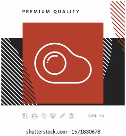 Fried egg, omelette line icon, elements for your design
