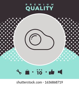 Fried egg, omelette line icon, elements for your design