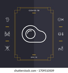Frittiertes Ei, Omeletsymbol, Elemente für Ihr Design