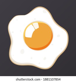 Fried Egg. Omelette vector illustration