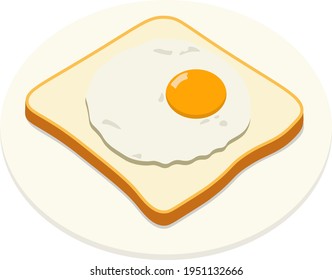fried egg on the plate
