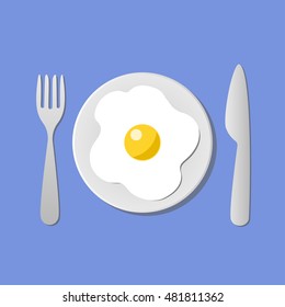 Fried Egg on plate