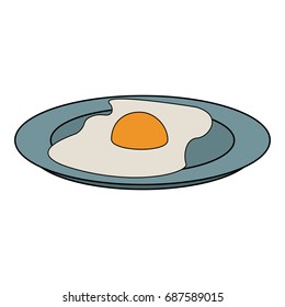 fried egg on a plate icon 