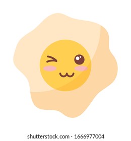 fried egg on white background vector illustration design
