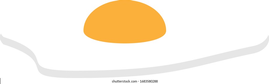 Fried egg on a white background