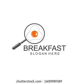 Fried Egg With Pan Illustration Logo