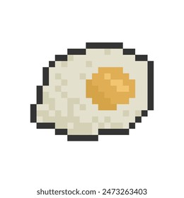 fried egg pixel art for dynamic digital projects and designs.