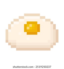 ícone de arte de pixel de ovo frito, café da manhã, ovo de galinha, 90s, 80s, velho item de estilo de jogo arcade, ícone para o jogo, aplicativo móvel, 8 bits, ilustração de vetor