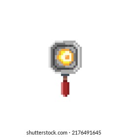 fried egg in pixel art style