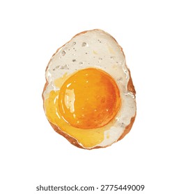 Fried egg with runny orange yolk