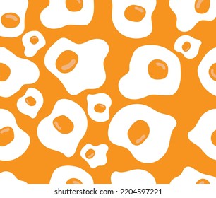 fried egg seamless pattern design