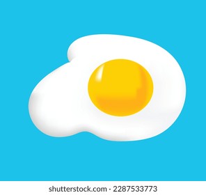 Fried Egg Sunny Side Up Vector