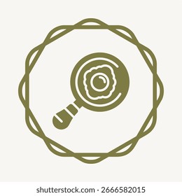 Fried Egg symbol trendy artwork useful vector Illustration circle design cute colorful background.eps