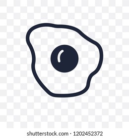 Fried egg transparent icon. Fried egg symbol design from Restaurant collection. Simple element vector illustration on transparent background.