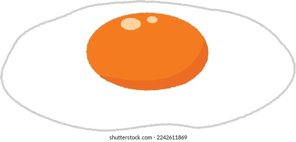 A fried egg is a type of egg dish that is made by cracking an egg onto a flat iron plate and grilling it.