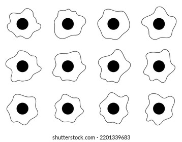 Fried egg vector design illustration isolated on white background