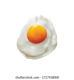 Fried egg. Vector design isolated on white background. Breakfast vector design.