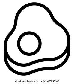 Fried Egg Vector Icon